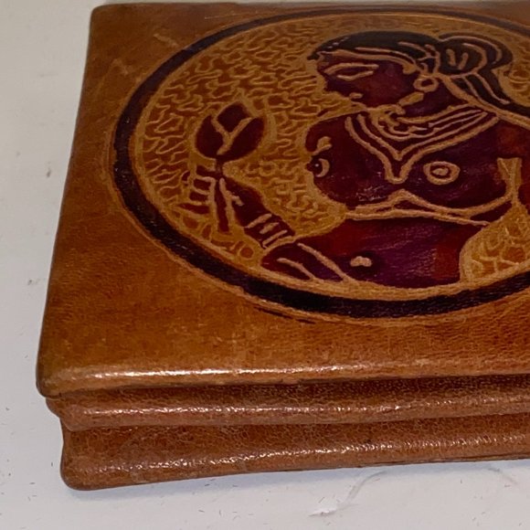 Small Leather Coin Purse Pocket Hammered Woman Image - Picture 3 of 5